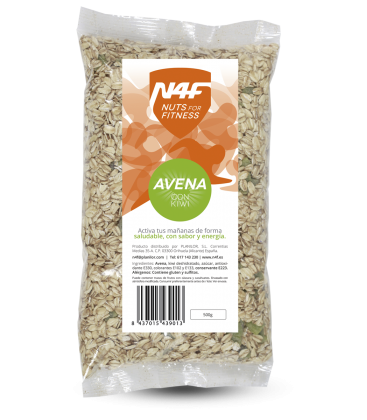 Copos de Avena con Kiwi (500 g.) Nuts4Fitness