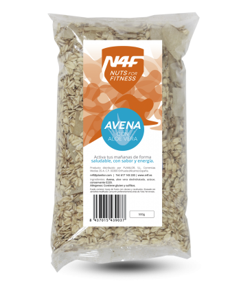 Copos de Avena con Aloe Vera (500 g.) Nuts4Fitness