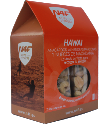 HAWAI. Anacardos, Macadamias y Almendras (pack 6 uds.) Nuts4Fitness