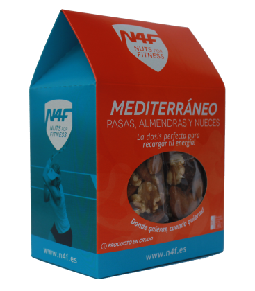 MEDITERRÁNEO. Pasas, Almendras y Nueces (pack 6 uds.) Nuts4Fitness